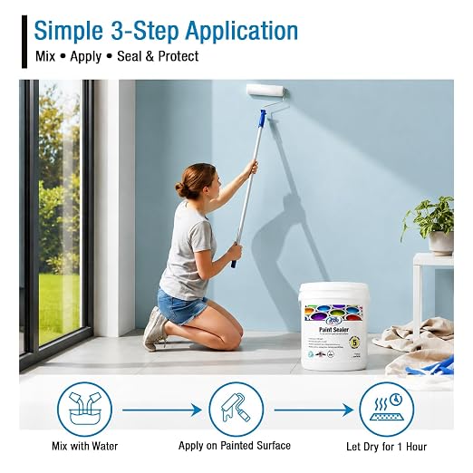 Rain Guard Water Sealers SP-9005 Paint Sealer 5 Gallon - Clear Semi-Satin Finish - Water Repellent Protection for All Painted Surfaces - Water-Based Silane/Siloxane Acrylic