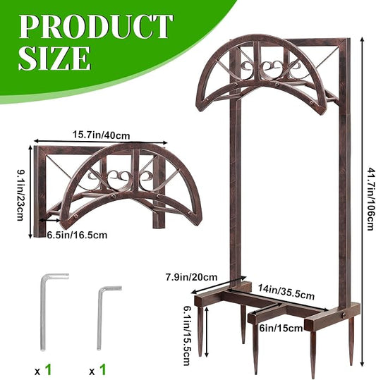 Garden Water Hose Holder with 5 Spikes, Upgraded Freestanding Heavy Duty Hose Hanger Holds 150-feet Hose, Sturdy Hose Stand Storage Rack for Outside Yard Lawn(Retro copper)