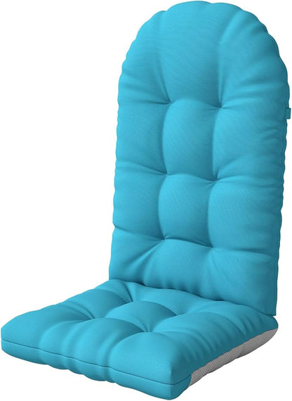Adirondack Chair Cushion, Thickened Patio Chair Cushions with Ties, Waterproof and UV-Protected Rocking Chair Cushion for Indoor and Outdoor, Lake Blue.