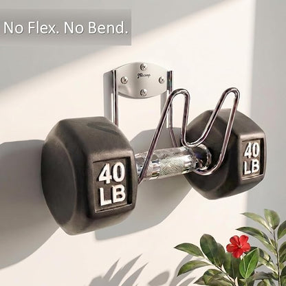 JBscoop Stainless Steel Garden Hose Holder Wall Mount – Silver SUS304 Hose Hanger for Indoor & Outdoor Use