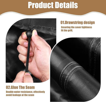 Grill Cover for Weber Traveler Portable Gas Grill 9010001,Weber Traveler Grill CoverHeavy Duty Waterproof 600D Oxford Fabric Weather Resistant Grill Cover Portable with Coleman Roadtrip Accessories
