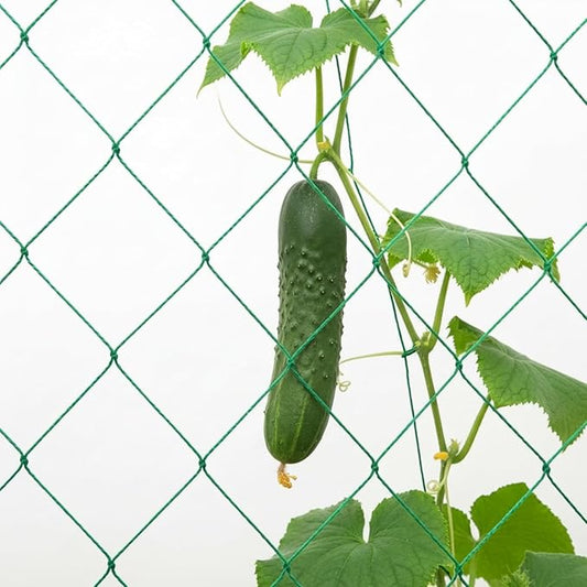 1 Piece Green Plant Support Netting Jute Net Heavy Duty Garden Plant Trellis Netting for Climbing Plants Outdoor Indoor Grow Net for Cucumber Vine Tomatoes Peas Flower Fruits Vegetables (8 ft)