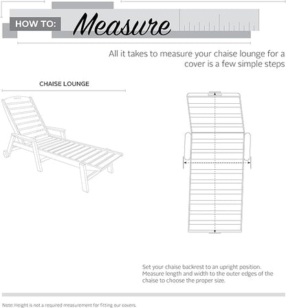 Classic Accessories Ravenna Water-Resistant 66 Inch Patio Day Chaise Lounge Cover, Patio Furniture Covers