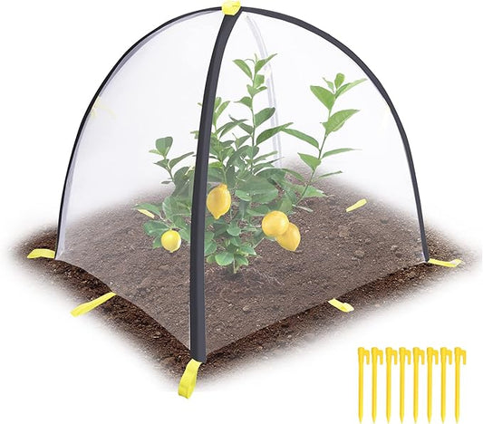 PURPLE STAR 1N 22 x 22 x 23 Inch Insect Barrier Plant Tent Cover-Bug Guard Cover with Stakes-Insect Bird Barrier Netting Mesh for Protect Vegetable Plants Fruits Flowers from Birds Animal Eating(S)