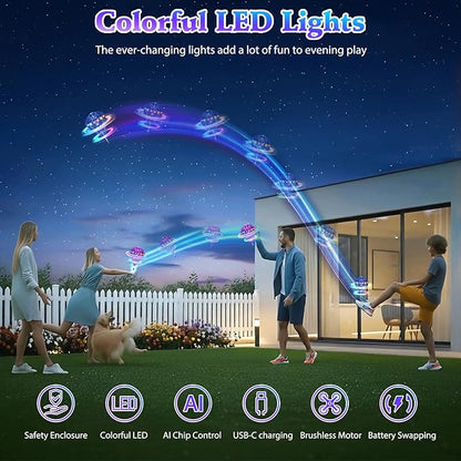 Flying Orb Ball 2025, Magic with 3D Bouncing & Spinning Tricks, Cosmic Globe Floating Ball Toy with RGB Lights, Cool Toys Gift for Boys Girls Ages 6 7 8 9 10+(Purple)