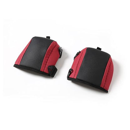 Lightweight Work Knee Pads for Men and Women with EVA Foam Padding, Adjustable Straps and Easy-Fix Clips — Perfect for Gardening, Light Construction and Comfort Work (RED)