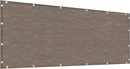 Alion Home© HDPE Privacy Screen Mesh for Pool, Patio, Deck, Balcony, Railing, Fence. No Black Trim. (3' x 24', Brown)