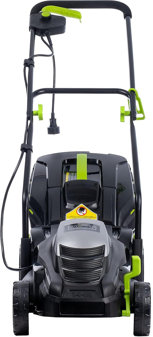 American Lawn Mower Company 50514 14" 11-Amp Corded Electric Lawn Mower, Black
