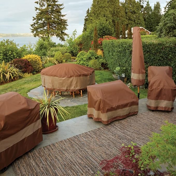 DUCKCOVERS Ultimate Waterproof 104 Inch Patio Left-Facing Sectional Lounge Set Cover, Patio Furniture Covers