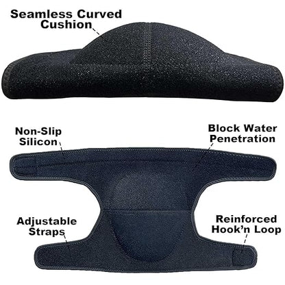Knee pads for Men, Women Knee Pad for Gardening Kneeling Work, Flooring Kneepads with Soft Thick Foam Cushion for Weeding, Cleaning, Mechanic Knee Protector with Adjustable Strap, Black L (1 Pair)