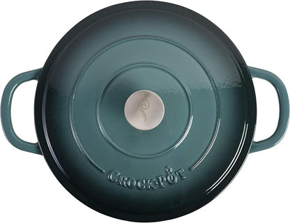 Crock-Pot Crock Pot Artisan Enameled Cast Iron Braiser W/Lid, 5 Quart, Slate Gray (Pack of 2)