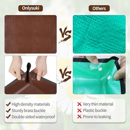 26.8"X26.8" Repotting Mat for House Plants Transplanting Control Mess, Foldable Waterproof Gardening Tray Mat Gardening Gifts for Plant Lovers