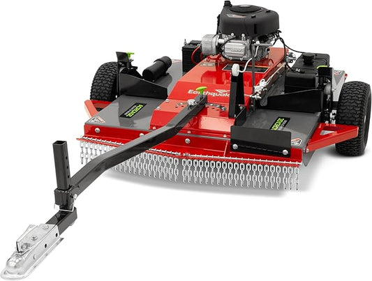 Earthquake Acreage Tow-Behind Mower, 44” Steel Deck, 17.5HP Briggs & Stratton, Electric Start w/Battery, Manual Blade Lever, Adjustable Tow & Height, 2” Ball, Model 42795