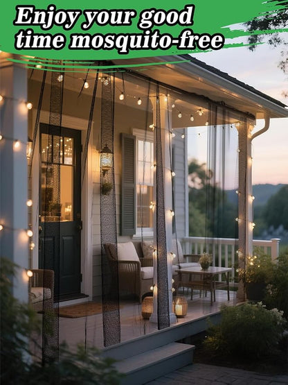 ANPHSIN 40x10ft Nearly Invisible Mosquito Net for Patio - Mesh Netting Screen for Outdoor Garden Porch Balcony, Protects Skin & Plants from Bugs, Birds, Black