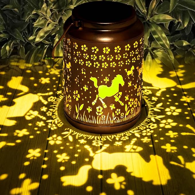 Horse Solar Lantern Outdoor Horse Decor Garden Decor Waterproof Light Hanging Solar Lights Yard Decor, Christmas Gifts, Gifts for Women, Gifts for Mom, Gifts for Grandma, Horse Gifts