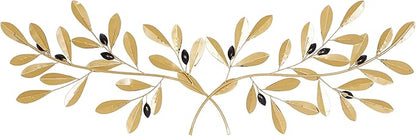 Deco 79 Metal Leaf Wall Decor, 46" x 2" x 16", Green