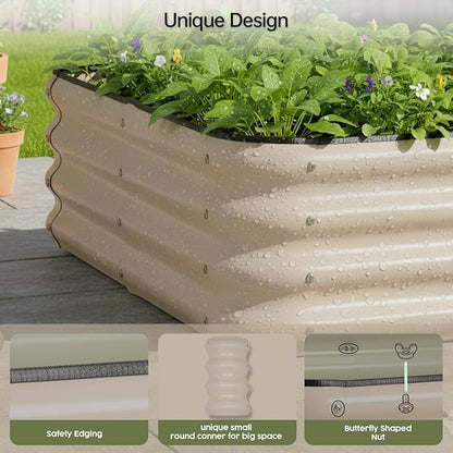 Pop up Tunnel Greenhouse Cover Plant Tent with 6x3FT Riased Garden Bed Set ,Raised Planter Box
