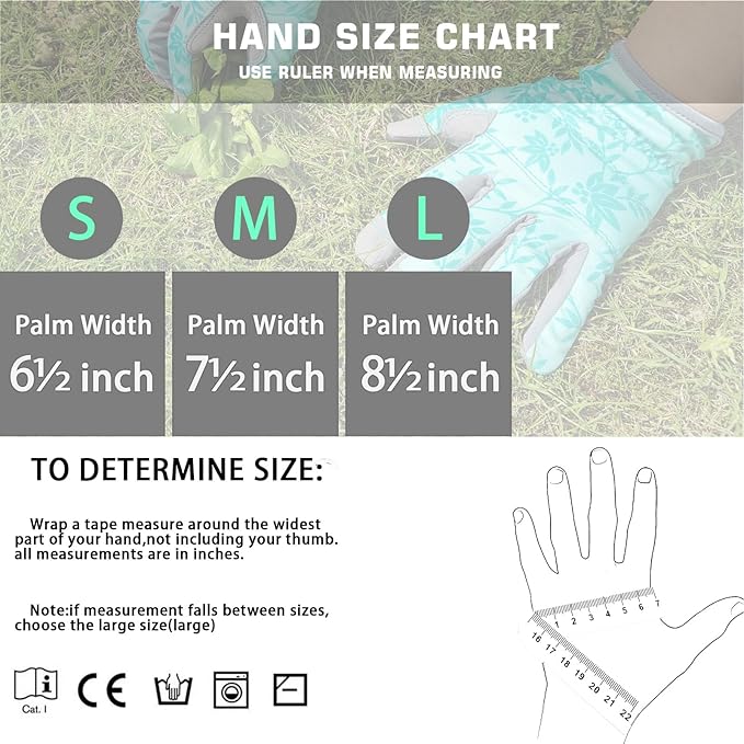 Gardening Gloves for Women Thorn Proof Garden Gloves, Leather Womens Garden Gloves Puncture Resistant, Touch Screen Working Gloves for Digging,Weeding,Planting Medium