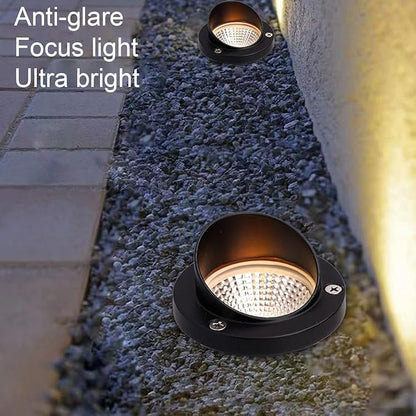 LED Low Voltage Landscape Light,12-24V AC/DC Shielded In-Ground Light IP67 Waterproof 3000K Paver Well for Pathway (2 Pack)