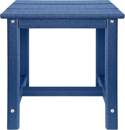 GARDENSTAR Adirondack Square Side Table,one-Tier Outdoor end Table, Patio Side Table for Pool,Porch,Backyard,Relaxing Companion (Blue)