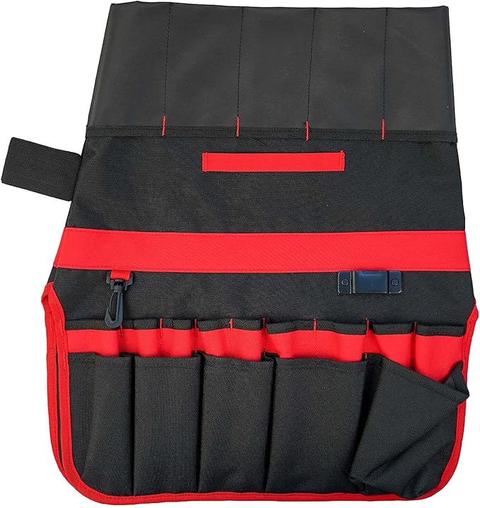 MELOTOUGH Bucket Tool Organizer With 35 Pockets Fits to 3.5-5 Gallon Bucket (Red)