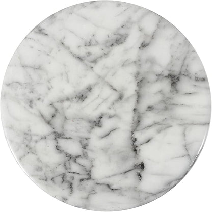 JONATHAN Y TBL1101A Troy 16" Modern Minimalist Faux Marble Column Indoor/Outdoor Indoor/Outdoor Accent Table Modern, Contemporary, Minimalist, Transitional for Living Room, Garden, Patio, Gray/White
