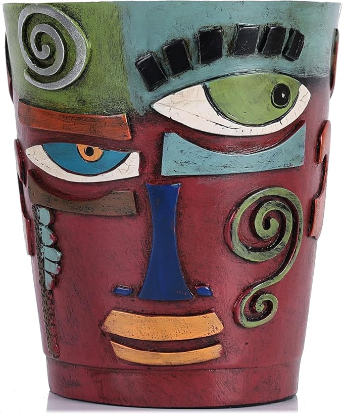 XMGZQ Abstract Cubism Face Planter,Pop Art Sculpture & Vase Decor,Unique Picasso Style Flower Pot,for 4-6 Inch Succulents & Houseplants,Drainage Hole Included,Statement Gift (Modern)