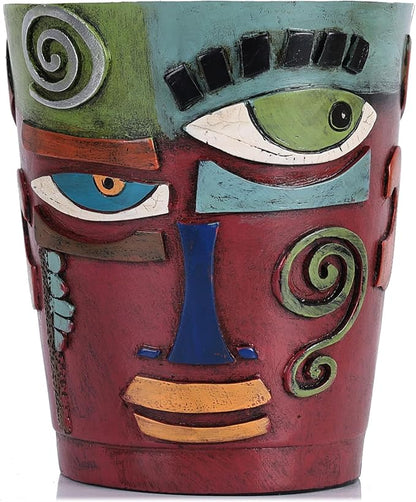 XMGZQ Abstract Cubism Face Planter,Pop Art Sculpture & Vase Decor,Unique Picasso Style Flower Pot,for 4-6 Inch Succulents & Houseplants,Drainage Hole Included,Statement Gift (Modern)
