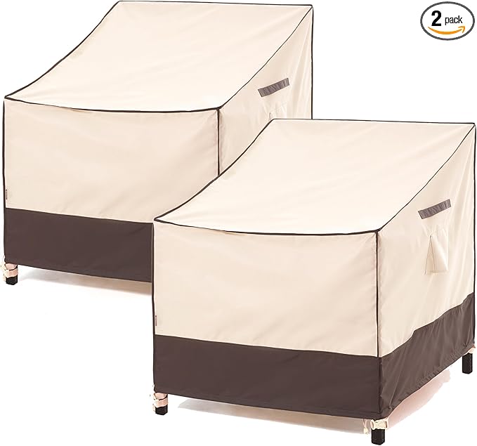 F&J Outdoors Patio Chair Covers, Waterproof Outdoor Adirondack Chair Cover, 33" W x 36" D x 36" H, 2Pack