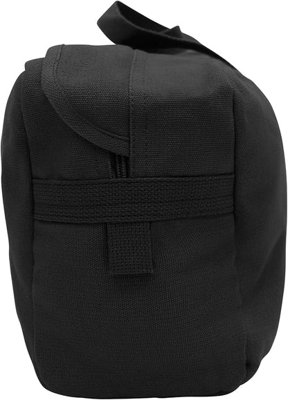 Rothco Canvas Tanker Style Tool Bag - Heavy-Duty Multipurpose Gear Carrier for Mechanics, Plumbers, Electricians, Athletes, Black