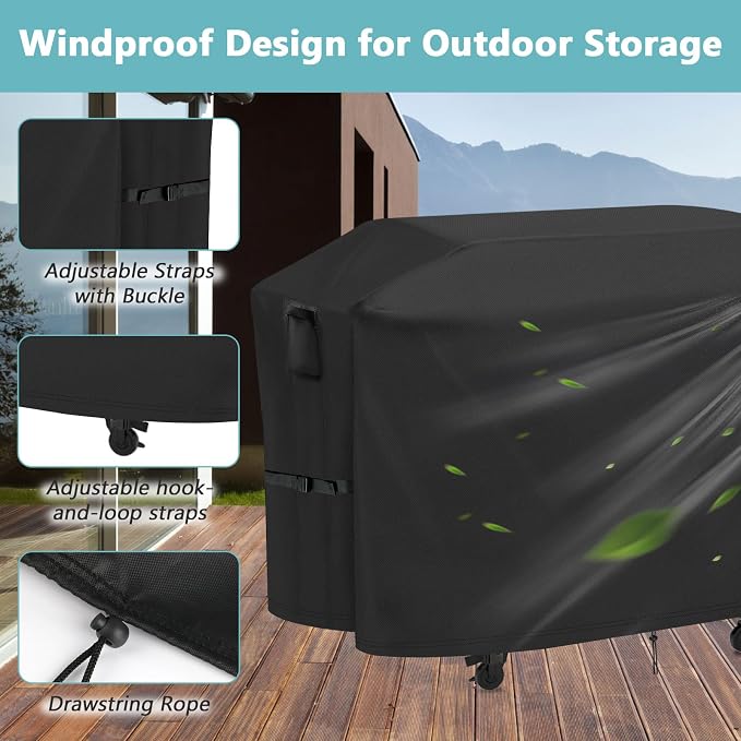 Grill Cover for Nexgrill Daytona 720-1116 4-Burner Propane Gas Griddle, Waterproof Outdoor BBQ Griddle Cover for Daytona 720-1138 Pro 5 Burner NitroGuard Gas Grill