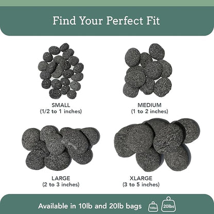 Black Lava Rocks for Fire Pit - 1 to 2 inch 20 lbs - Gas Fireplace Rocks - Black Lava Rock for Propane Fire Pit - Decorative Lava Stone Volcanic Rock for Outdoor & Indoor Gas Fireplace