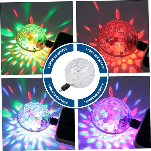 1pc Led Crystal Light Lamp Disco Decorations Globe Light USB Charging Voice Control Stage for Party