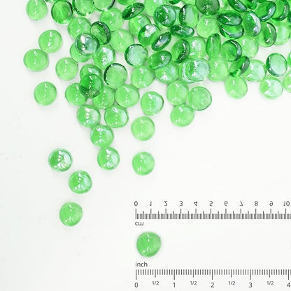 Fire Glass 5 Pound Green Glass Beads for Fire Pit 1/2 inch Tempered Glass Rocks