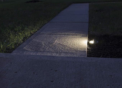 12V Brass In-Ground Well Light (Beacon Top) with 5W 2700K Warm White MR16 LED Bulb for Low Voltage Landscape Lighting of Outdoor Pathway, Garden, Shrubs, Columns or Trees