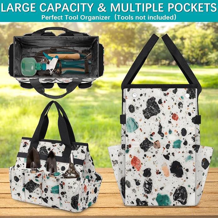 Garden Tool Bag Garden Tool Storage Bag with Pockets Handle Portable Garden Tote Bags for Women Men