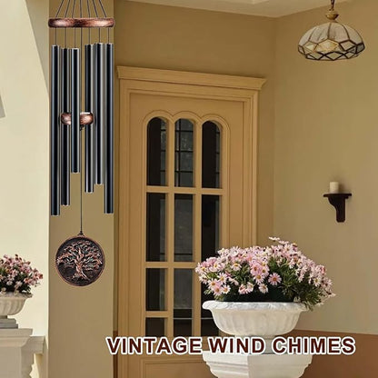 Wind Chimes for Outside, Vintage Tree of Life Deep Tone Wind Chime Outdoor Clearance, Memorial/Festivals/Birthday Gift for Mom Dad Women Grandma, Garden Porch Patio Decor (34" Tree of Life)