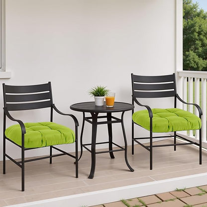 MTMR Outdoor Chair Cushions Set of 2, 19x19 Waterproof Wicker Seat Cushions for Patio Furniture, Thick Tufted Outdoor Replacement Furniture Pad for Porch Lawn Wicker Desk Dining Rocking Chair, Green