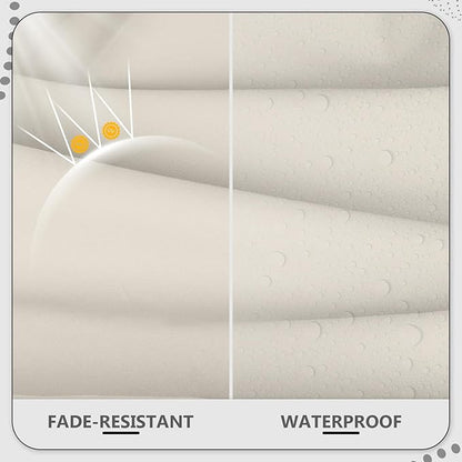 9 Piece Outdoor Patio Waterproof Cushion Covers, Fits 4-Seat Wicker Rattan Sectional Couch Chair Furniture Cover Replacement Set - Fade-Resistant Patio Cushion Covers with Zipper