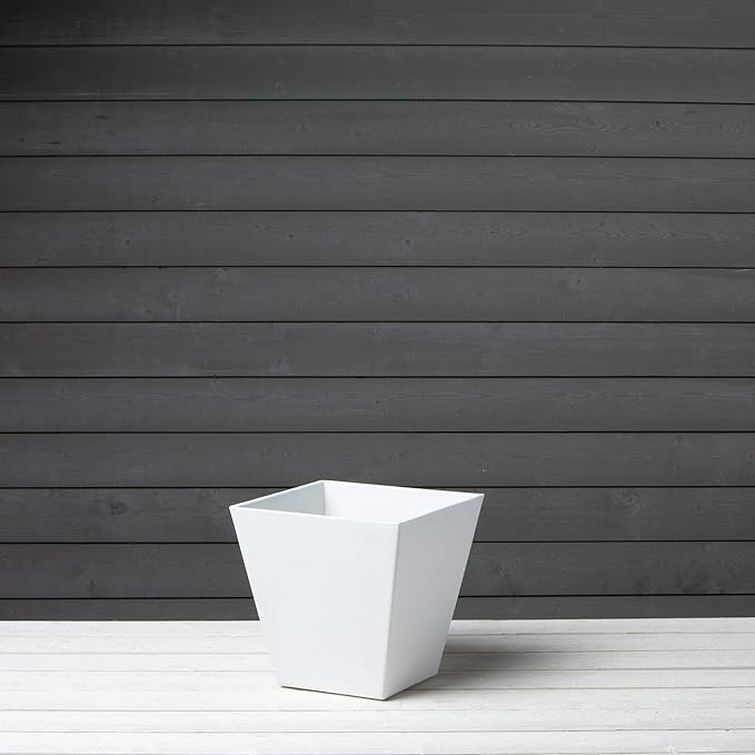 Novelty Artstone 35122 Ella Square Planter, White
