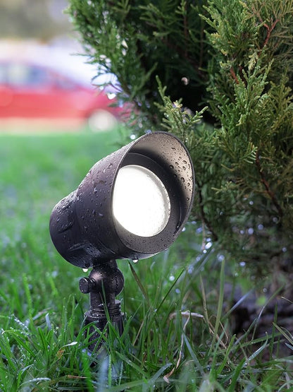 LEONLITE 5CCT Low Voltage LED Landscape Spotlight, Update 1800K2700K3000K4000K5000K Selectable, 5W 12V Pathway Lights Outdoor, CRI90, Aluminum Spot Lights for Garden, ETL, IP65 Waterproof, Pack of 6