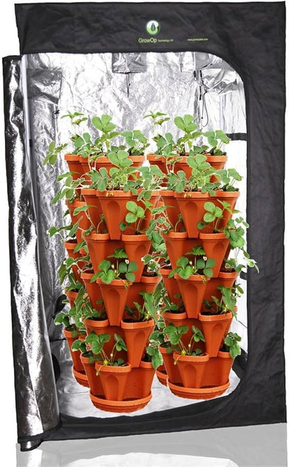 Vertical Gardening Planters - Use Mr Stacky Pots With ANY Grow Medium (Soil, Hydroton, Vermiculte, Perlite, Coco Fiber) - Great for Hydroponics and Aquaponics Too - Build Your Own Stacking Container