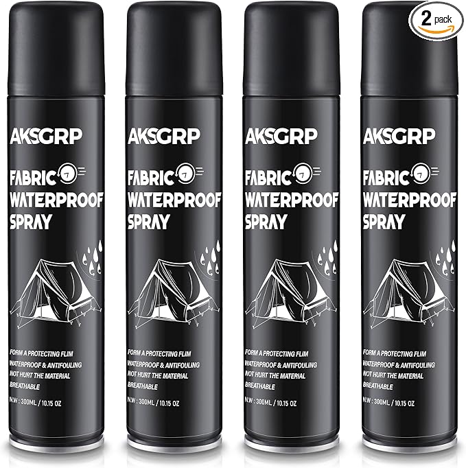 Maitys 2 Pcs Tent Waterproofing Spray, 10.15 OZ Outdoor Waterproofing Repellent Spray for Tents, Fabric, Camping Tent Camp