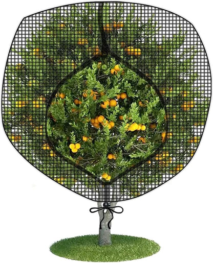 Fruit Tree Netting Covers with Zipper to Protect from Squirrels and Birds Large Netting for Fruit Trees Net Protection, Black, 8' x 8', 1 Pack