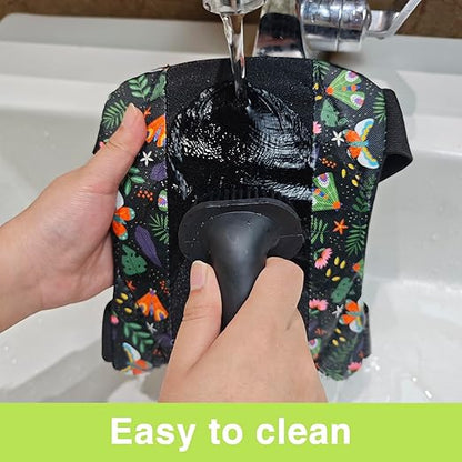2 Pack Garden Knee Pads for Women, Lightweight Waterproof KneePads for Gardening, Anti Slip Leather Foam Padding Kneeling Pads for Flooring and Carpet Cleaning, House work, Gardening Maintain, Knee Protector, Butterfly