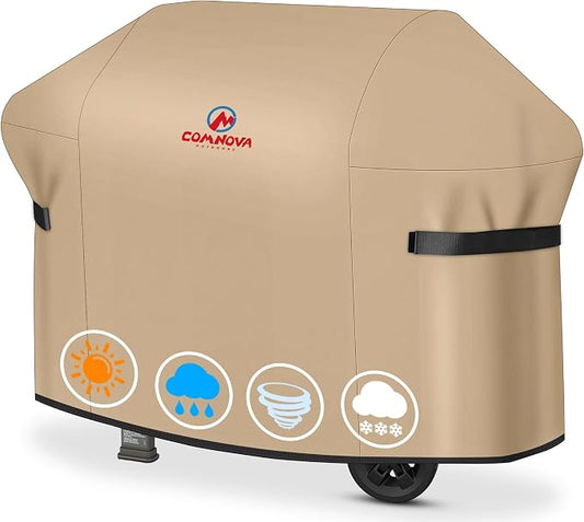 Comnova Grill Cover 60 Inch - 600D BBQ Cover for Outdoor Grill Waterproof and Heavy Duty, 60 Inch Barbecue Gas Grill Covers for Weber, Char-Broil, Nexgrill, Dyna-glo, Monument, Brinkmann and More