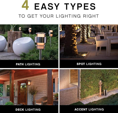 Hinkley Atlantis 1518MZ-LL Large LED Low Voltage Landscape Pathway Light - 12v, Dimmable, Solid Brass - Matte Bronze