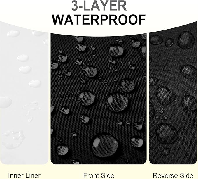 downluxe Waterproof Outdoor Chair Cushions for Patio Furniture, 19" x 19" x 2" Patio Chair Cushion with Adjustable Ties & Portable Handle, Square Outdoor Cushion with Removable Cover, Black, 2 Pack