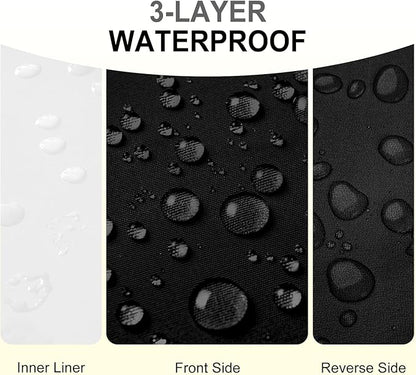 downluxe Waterproof Outdoor Chair Cushions for Patio Furniture, 19" x 19" x 2" Patio Chair Cushion with Adjustable Ties & Portable Handle, Square Outdoor Cushion with Removable Cover, Black, 2 Pack