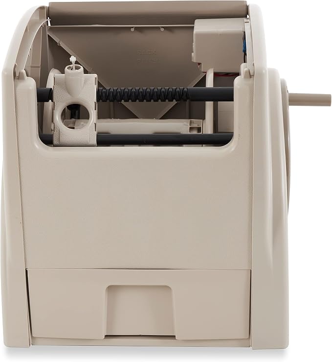 Suncast 2 Pack Automatic Rewind Garden Hose Reel, 100 ft. 5/8 in. Vinyl Hose Holder, Light Taupe